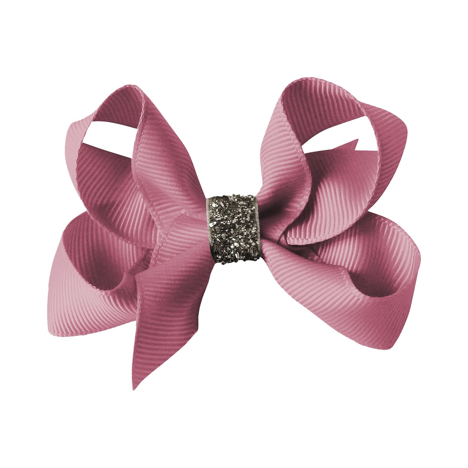 Juukseklamber "Boutique Bow", lillakas-roosa/hõbe, keskmine suurus