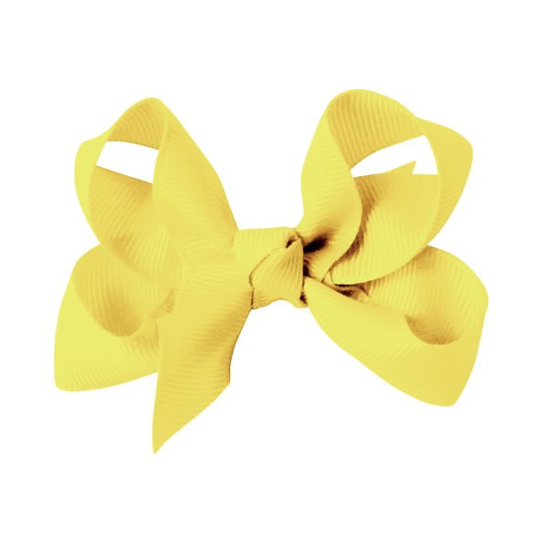 Hair clip "Boutique Bow", lemon yellow (medium size)